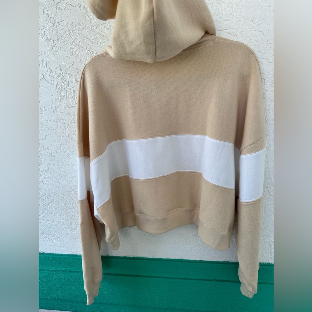Victoria’s Secret Hoodie Pink Pullover Fleece XXL Tan White NWT - Picture 5 of 9